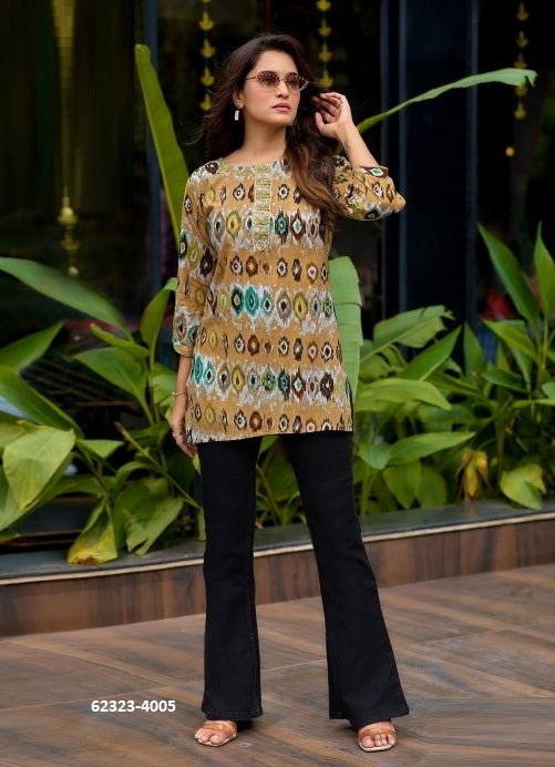 Rayon Printed Short Top