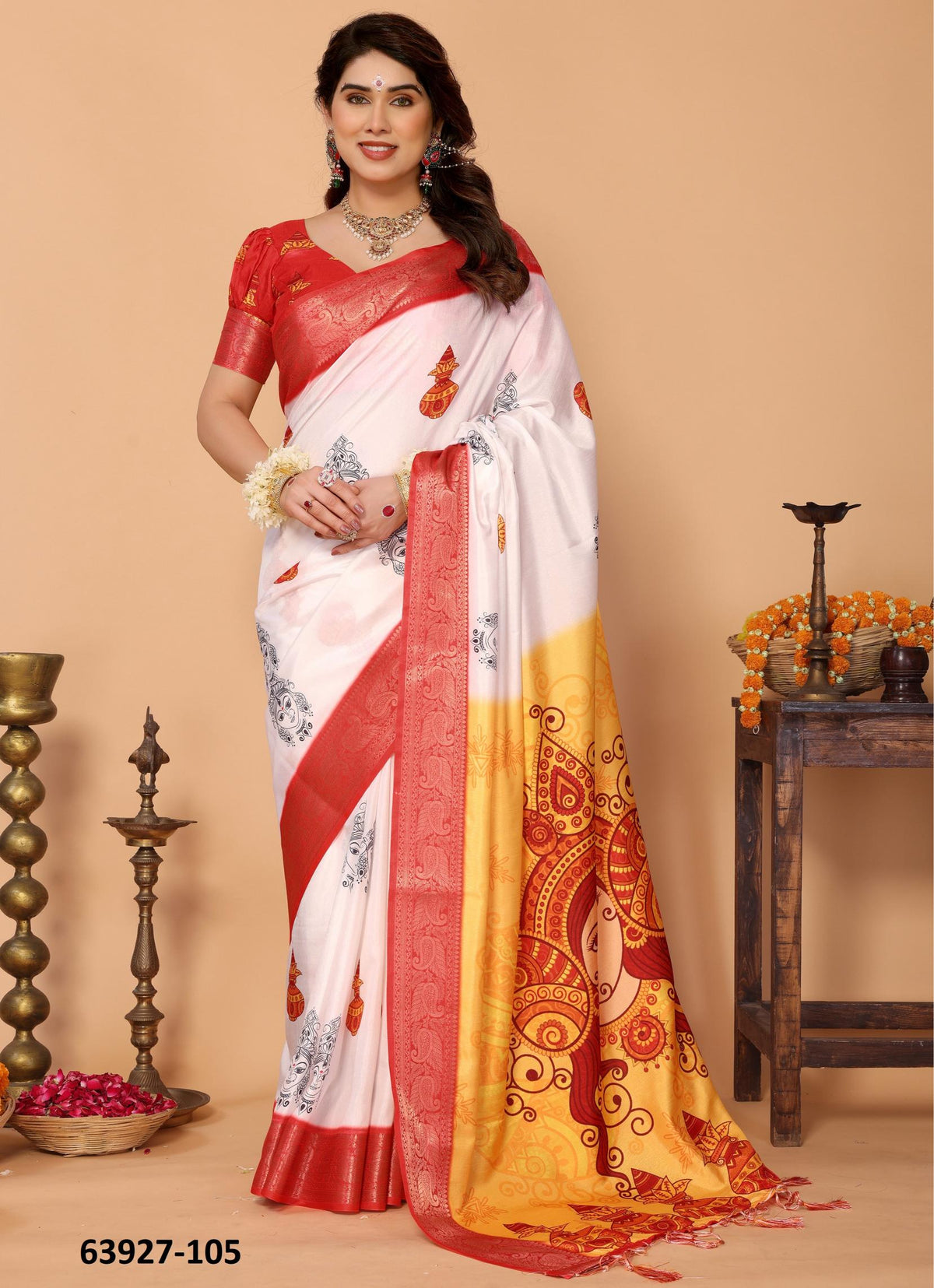 Dola Silk Unstitched Sari