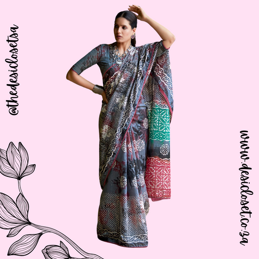 Cotton Unstitched Sari