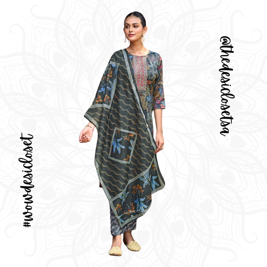 Printed Rayon Salwar Set