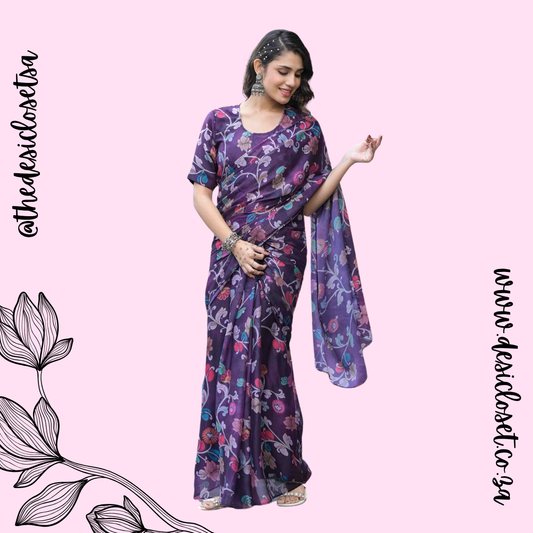 Fully Stitched Sari Gown