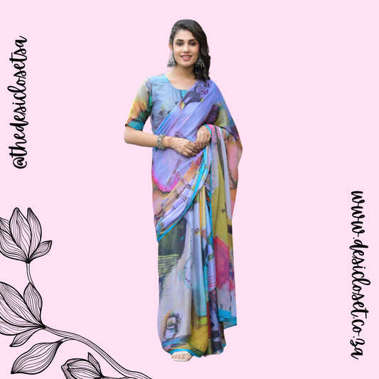 Fully Stitched Sari Gown