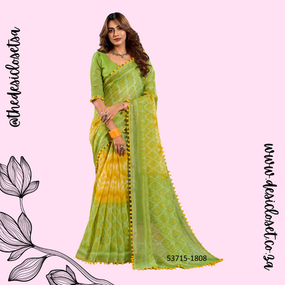 Unstitched Mul Cotton Sari
