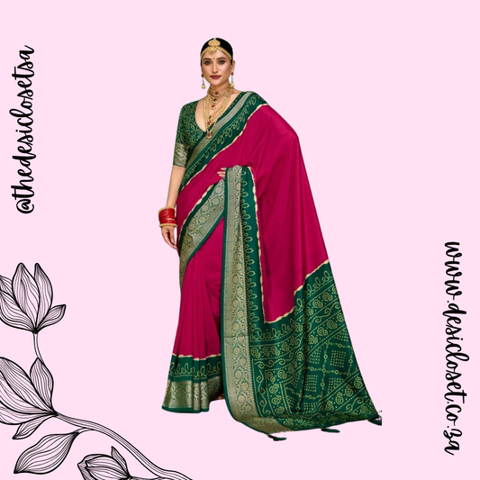 Velvet Tussar Silk Sari