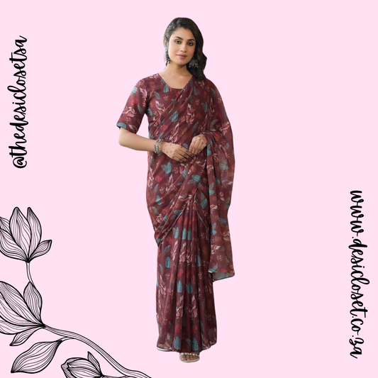 Fully Stitched Sari Gown