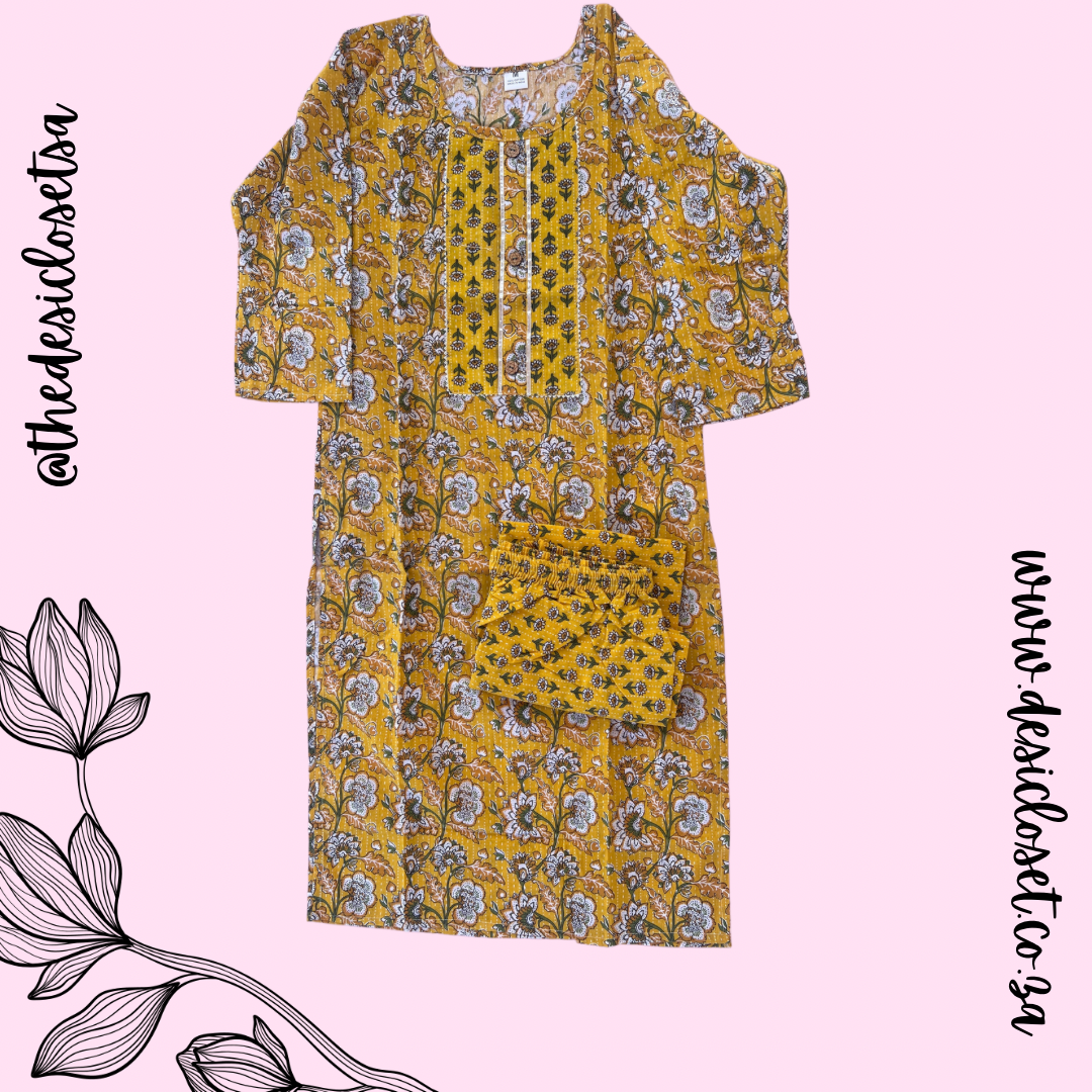 Cotton Kurti & Pant Set