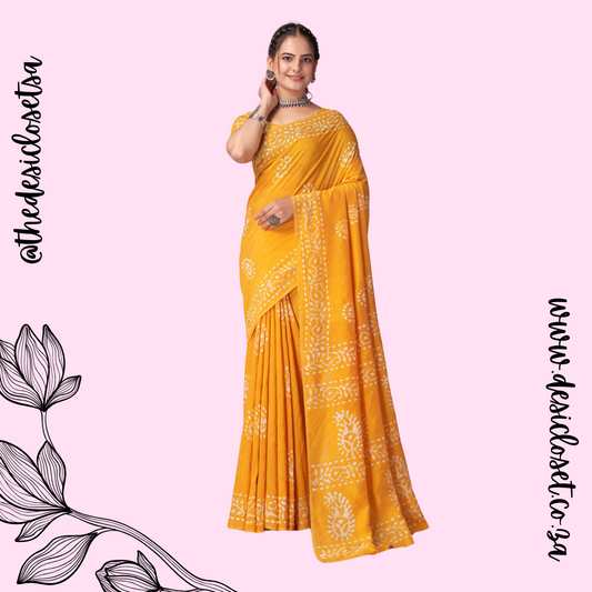 Chanderi Cotton Unstitched Sari