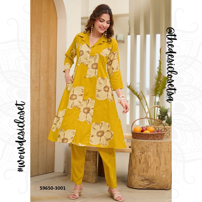 Rayon Foil Print Co-ord Set
