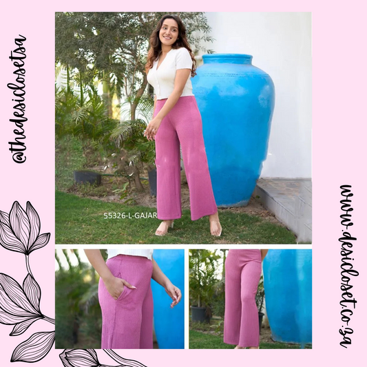 Fancy Ribbed Flaired Pant