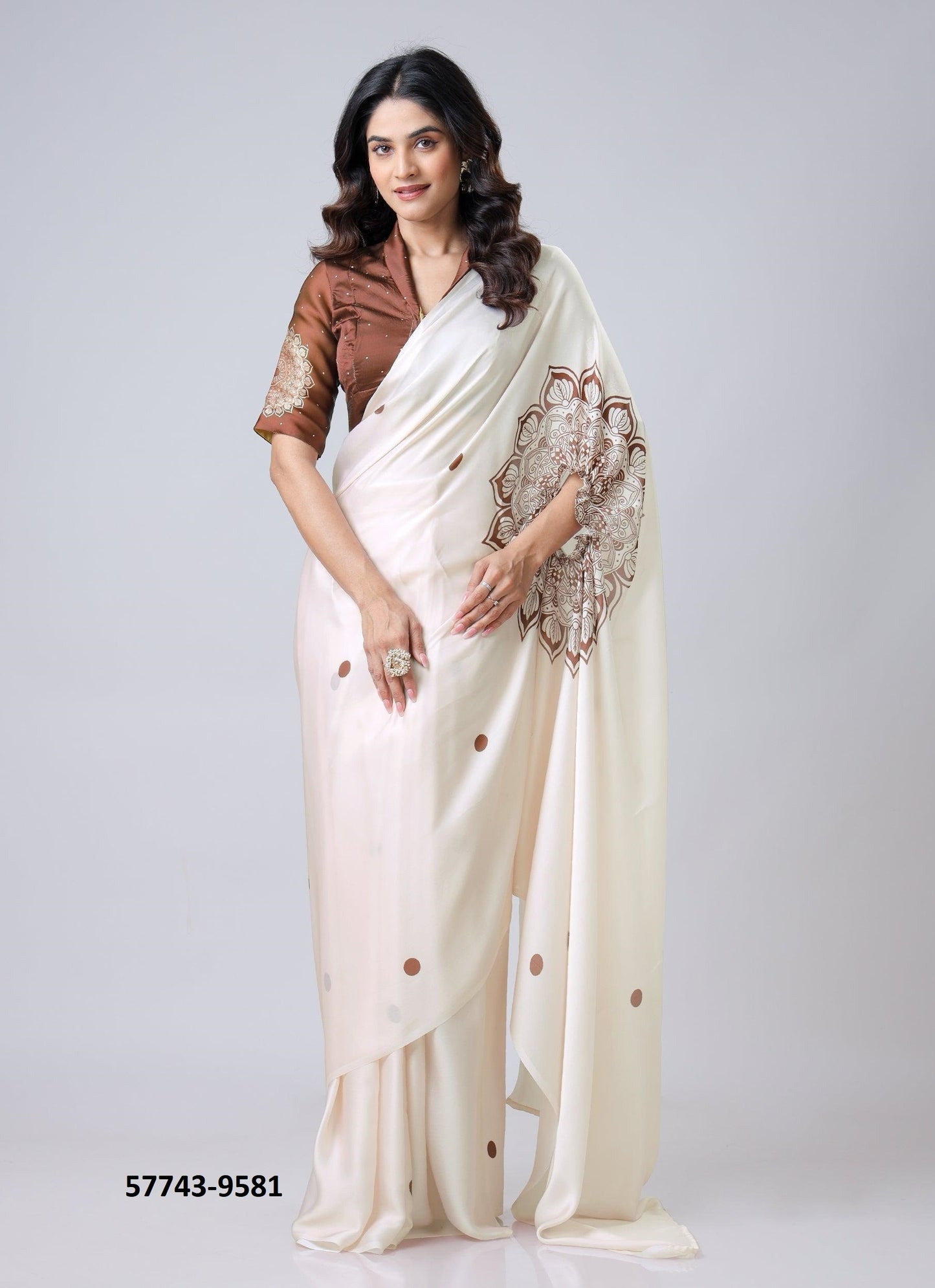 Crape Satin Sari