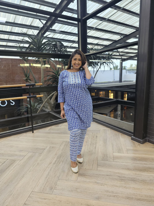 Cotton Kurti & Pant Set