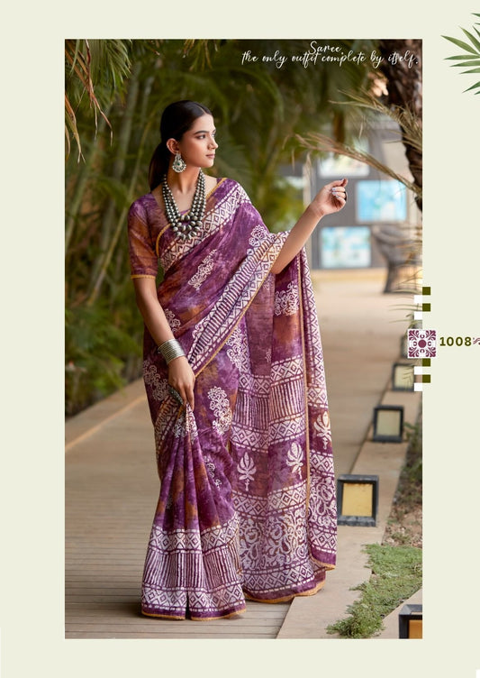 Cotton Unstitched Sari