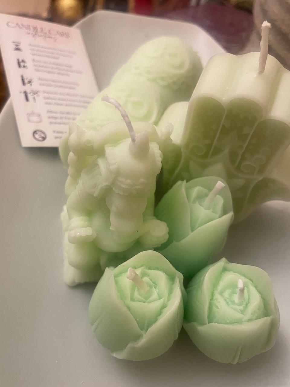 Vibrant Green Candle Set